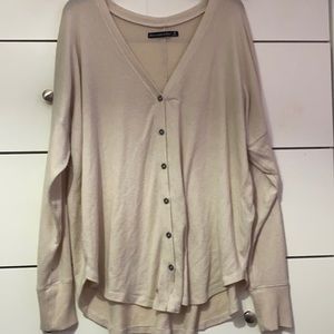Cream Abercrombie Sweater